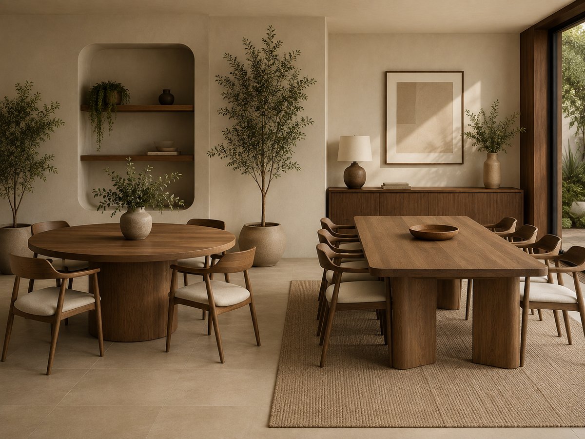 ¿Comedor redondo o rectangular? Cómo elegir para tu espacio